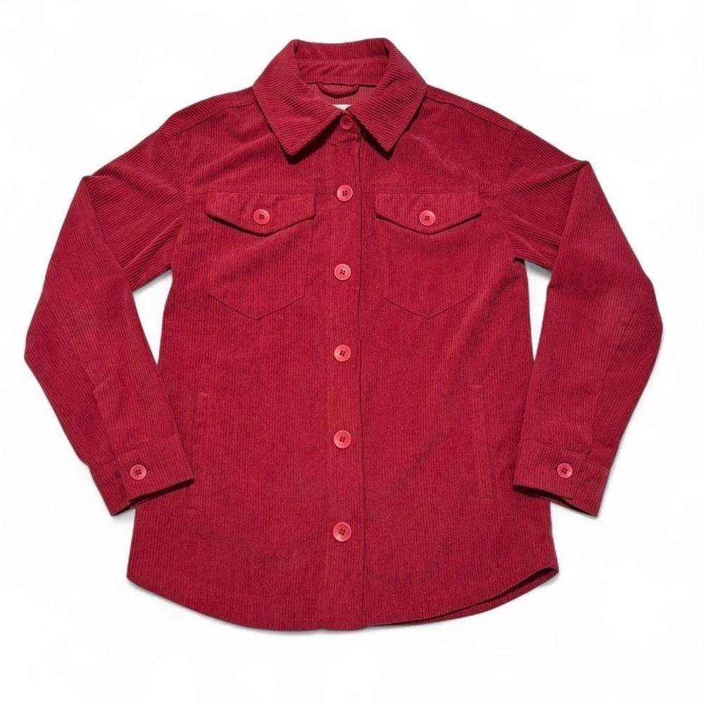 Avec Les Filles Women's XS Corduroy Shacket Shirt Jacket Pink
